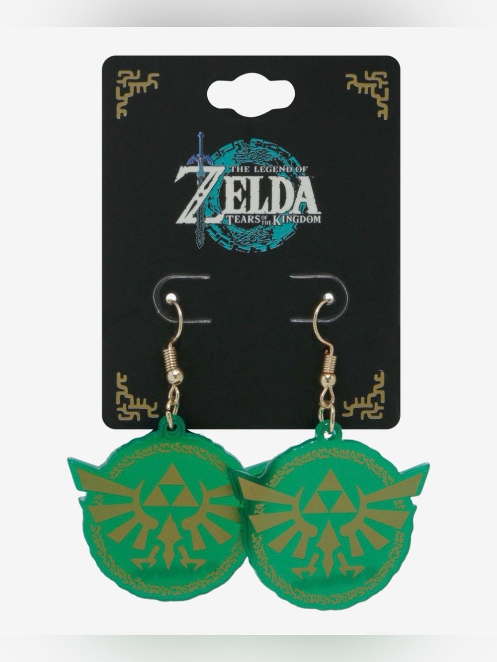 NWT Bioworld The Legend of Zelda Green Triforce Earrings